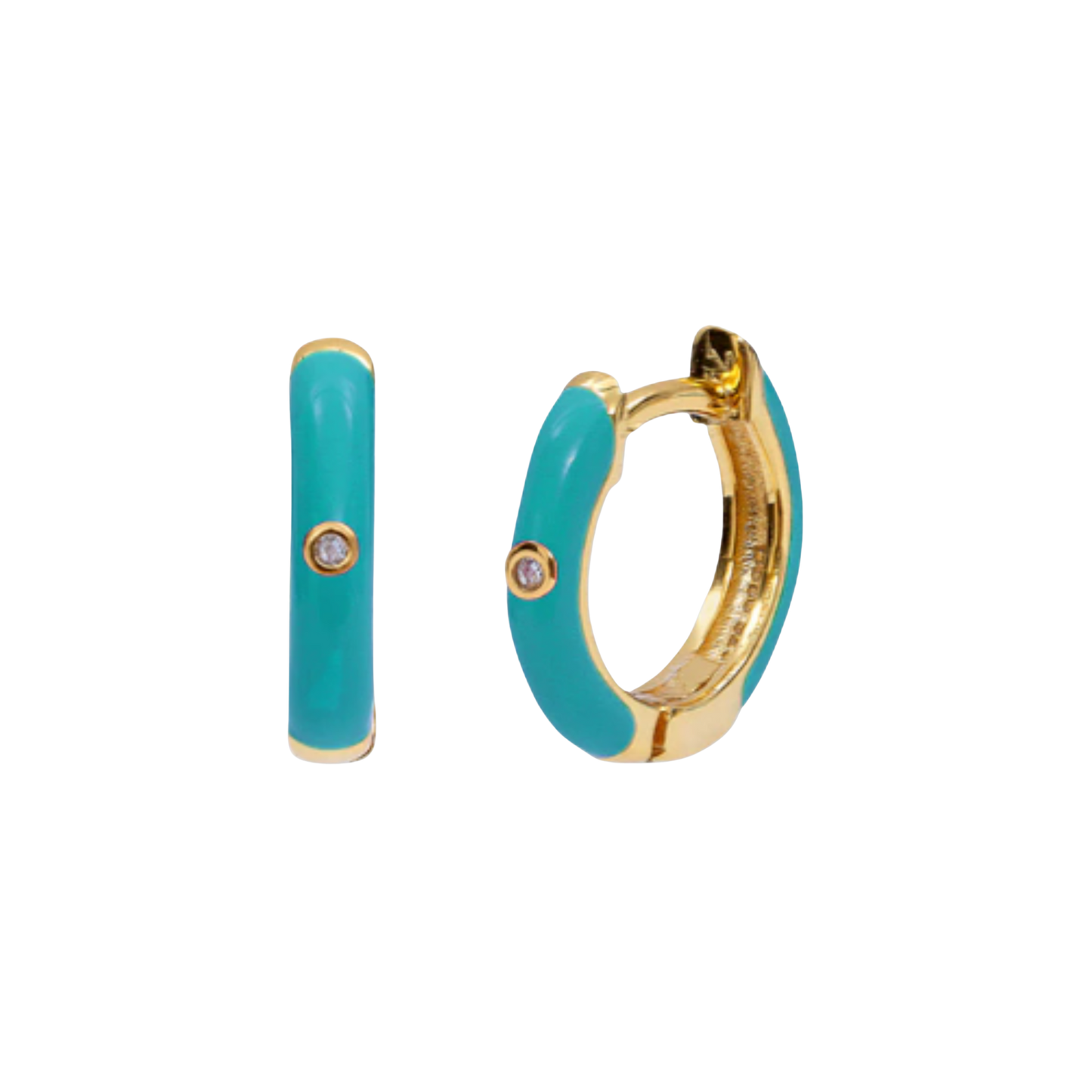 Blue Hoop Earrings in a Bottle