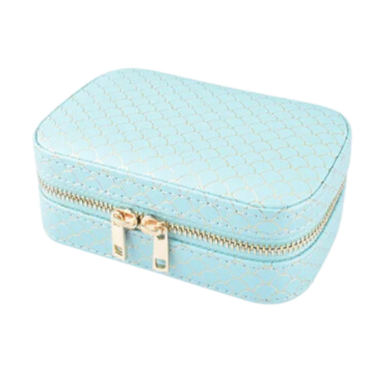 Faux Leather Mermaid Scale Jewelry Case