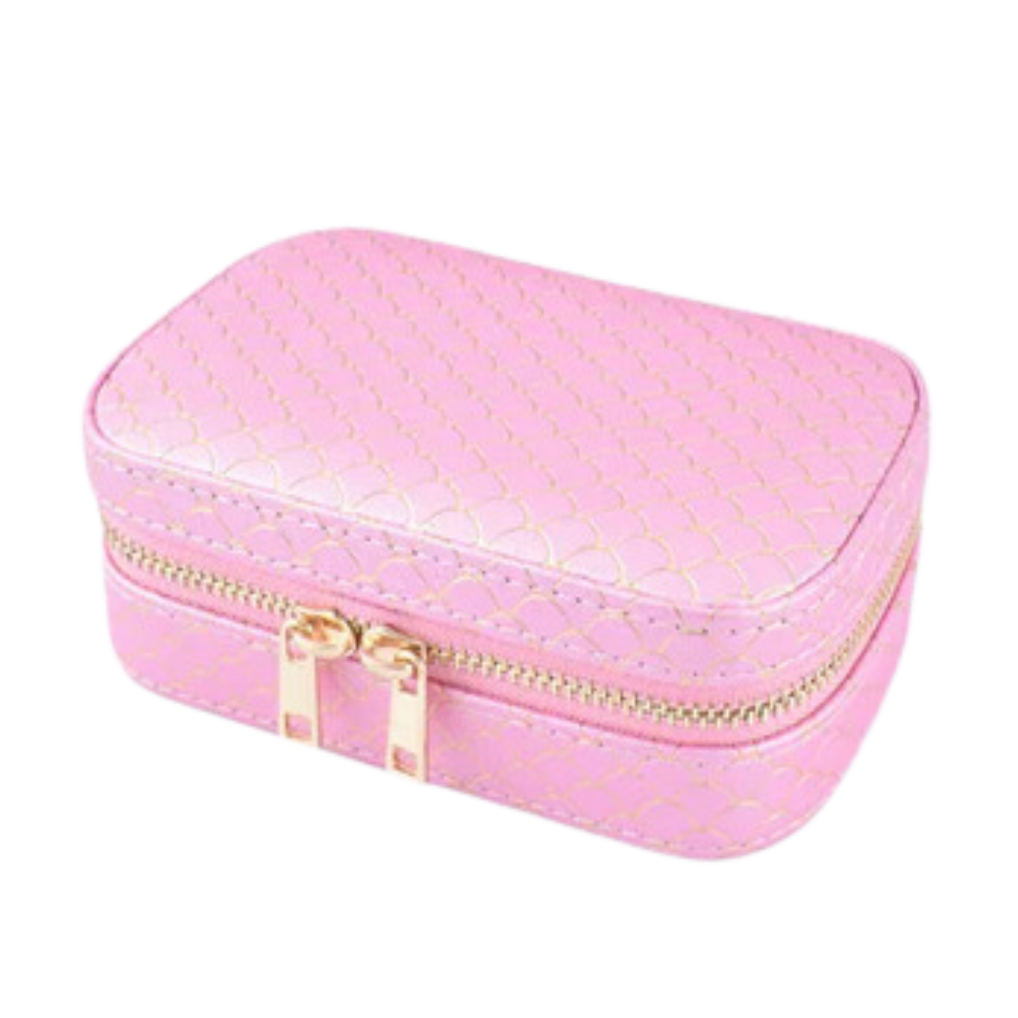 Faux Leather Mermaid Scale Jewelry Case