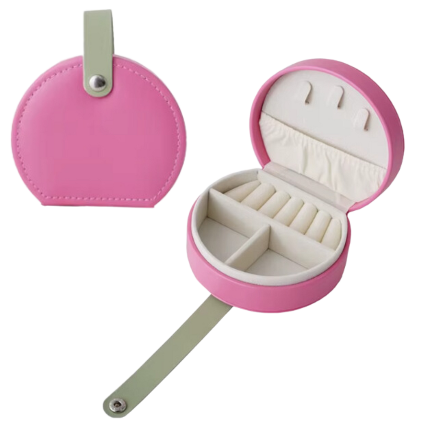 Circle Jewelry Case with Handle