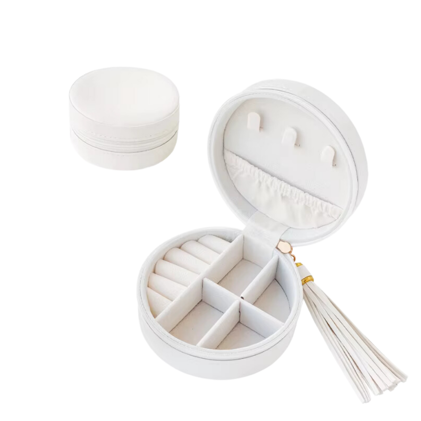 Mini Tasseled Circle Jewelry Case