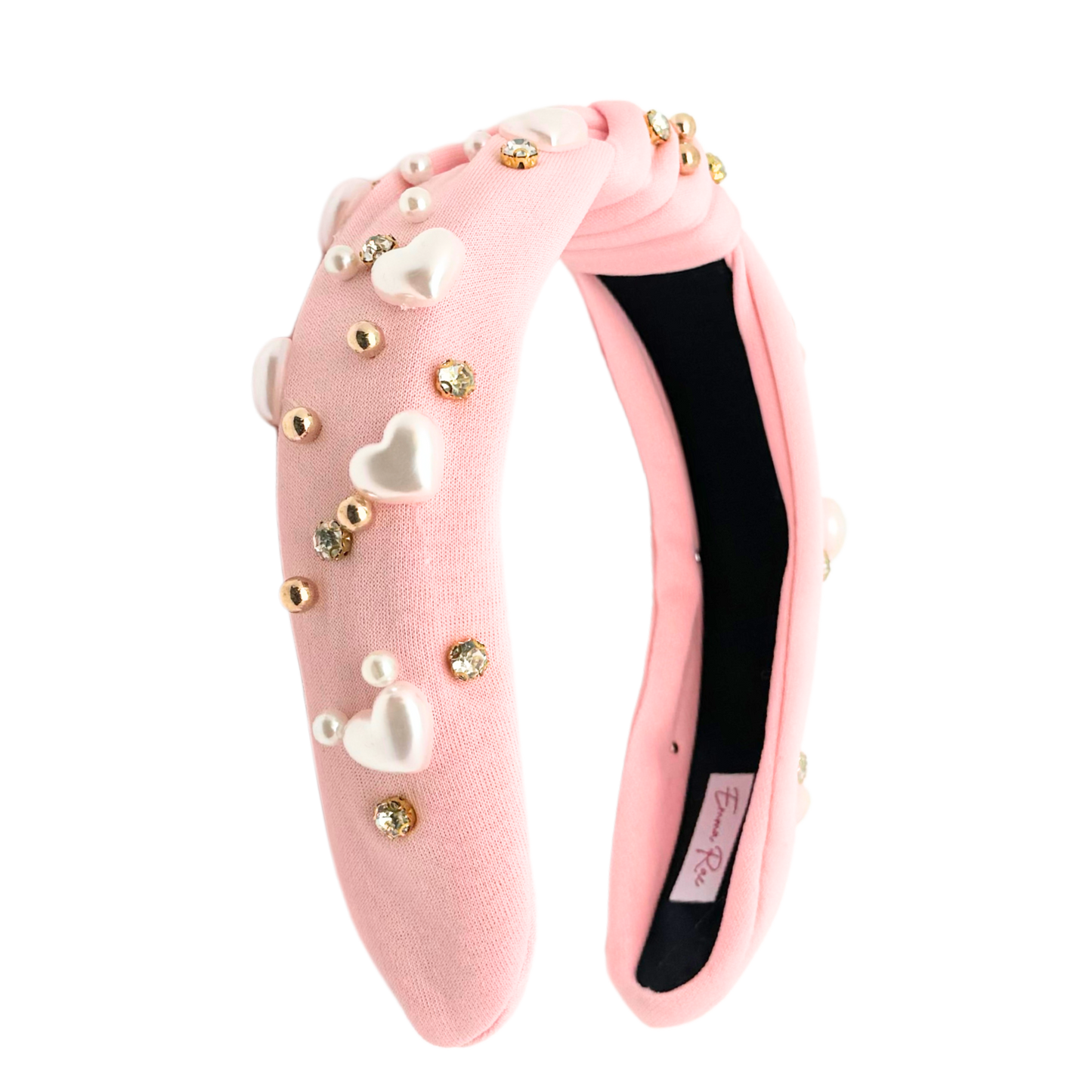 Heart Pearl Knotted Headband
