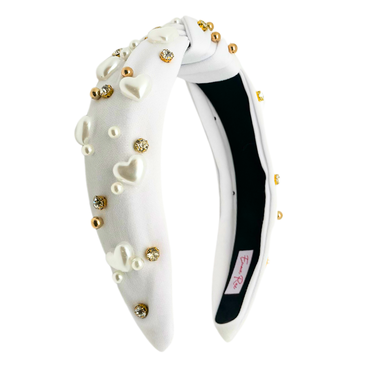 Heart Pearl Knotted Headband