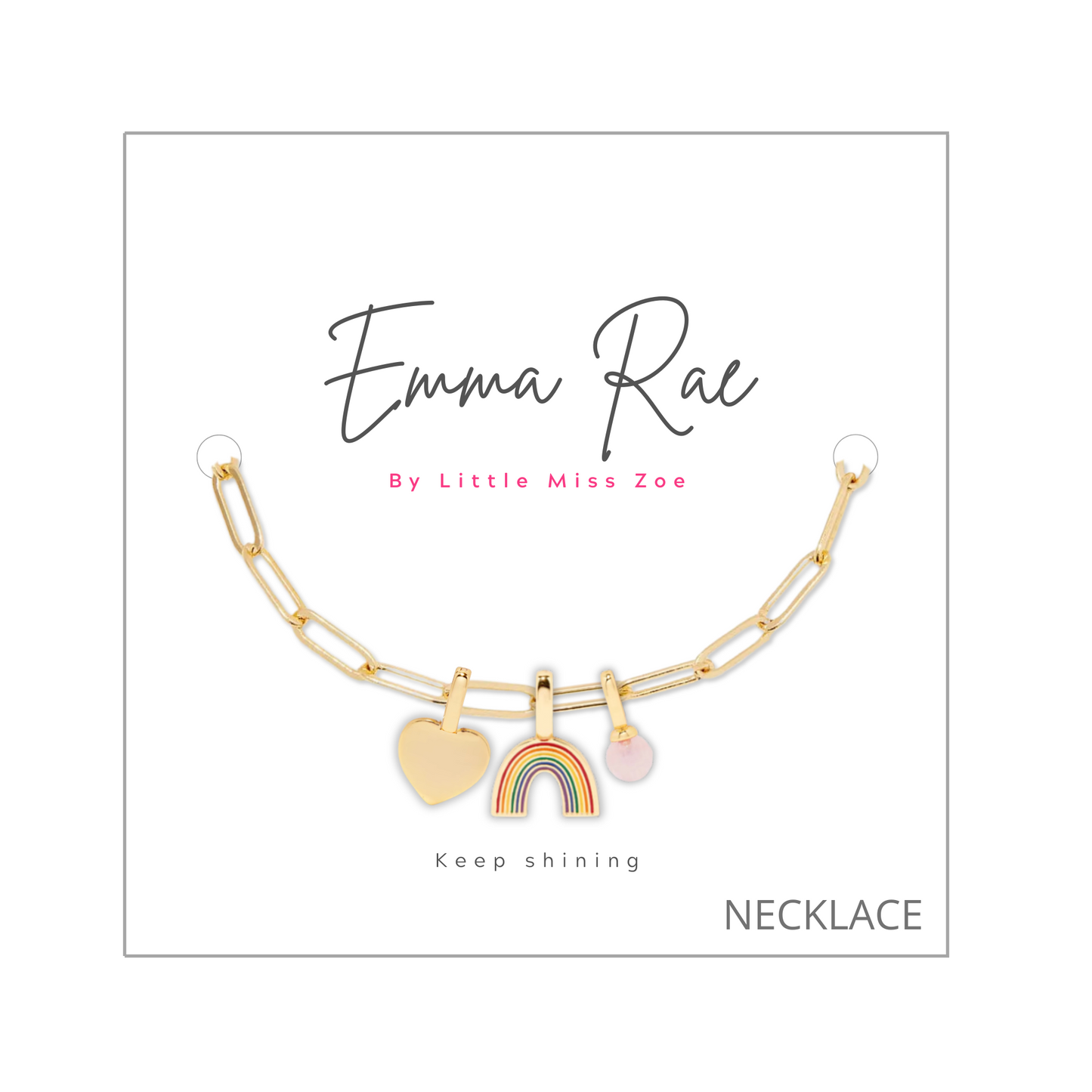 Rainbow Multi Charm Necklace