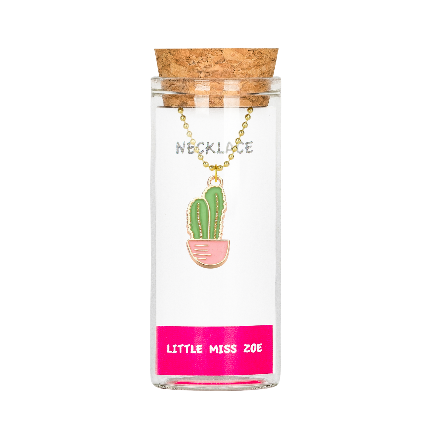 Cactus Necklace in a Bottle