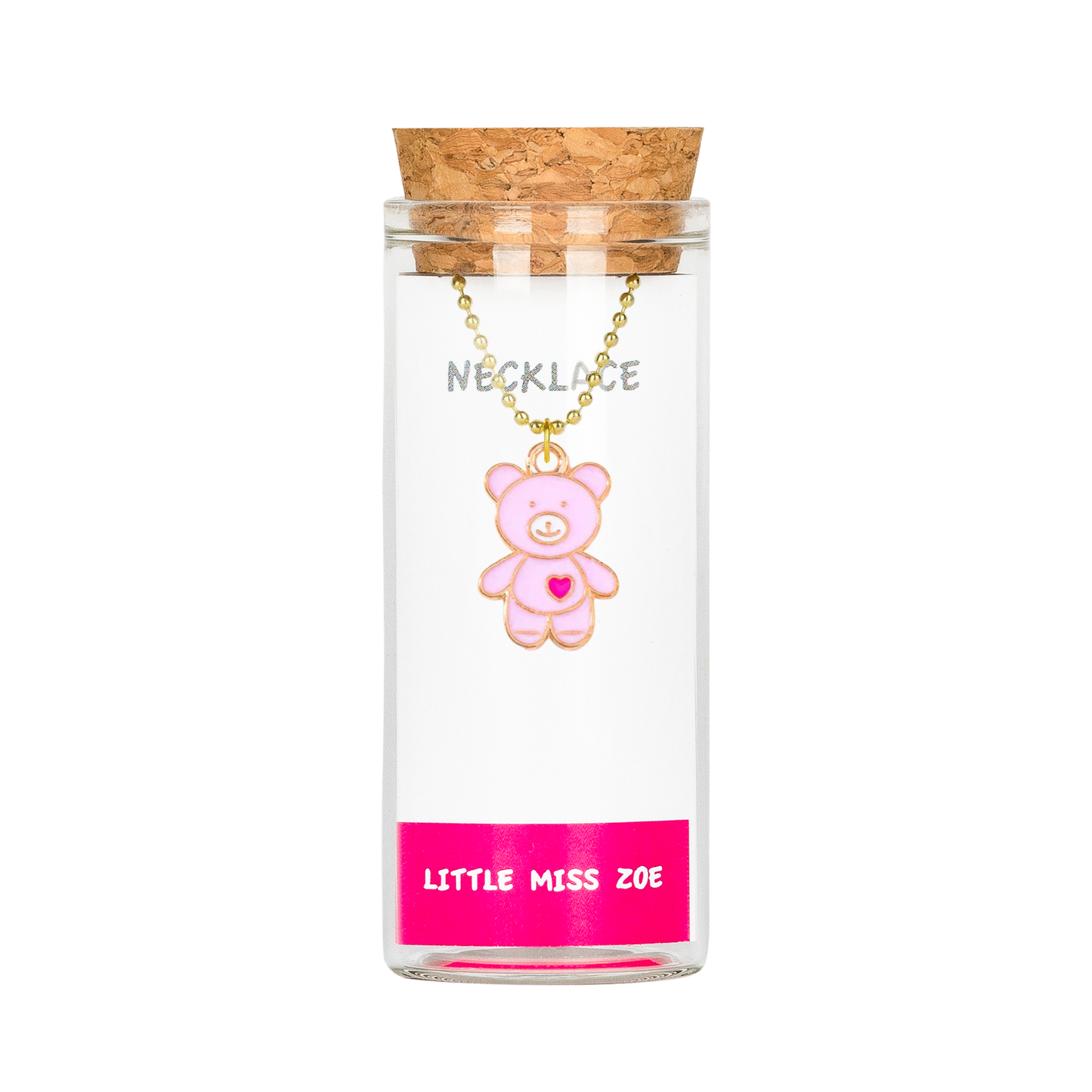 Love Bear Necklace in a Bottle