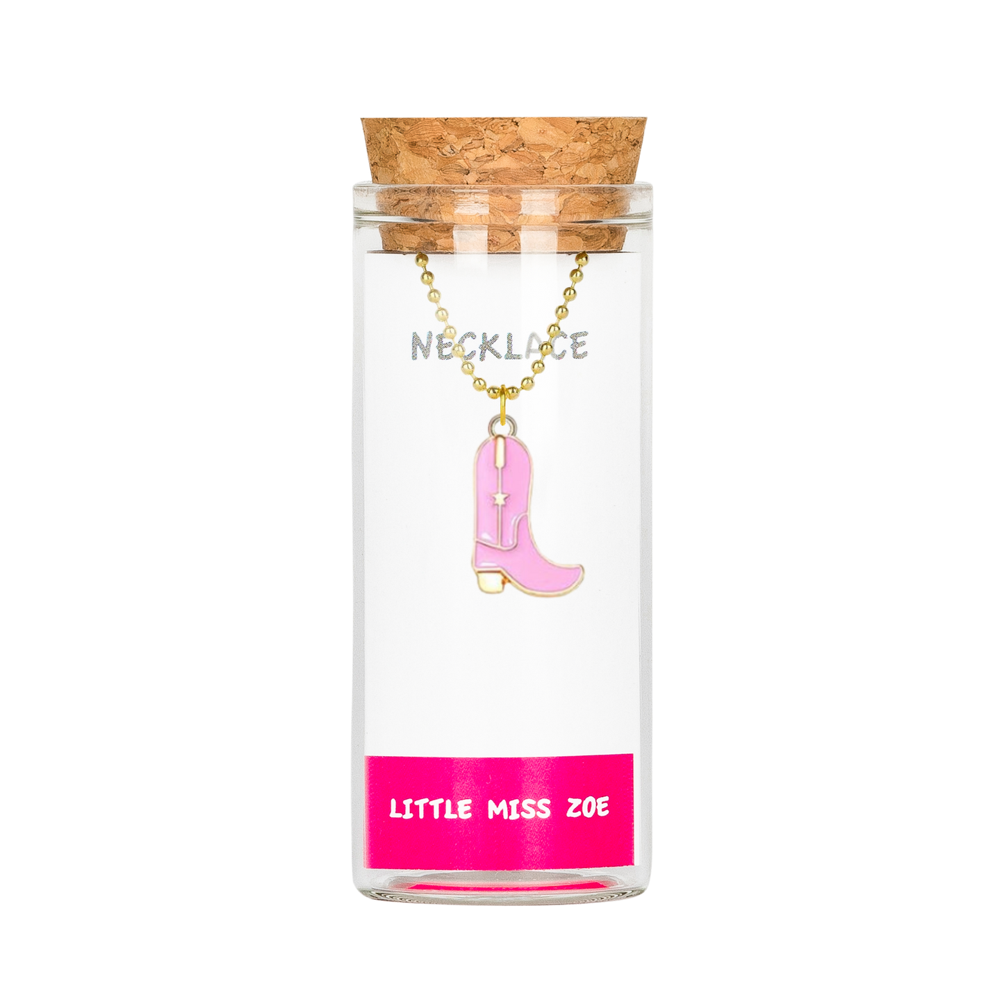 Cowgirl Boot Necklace in a Bottle
