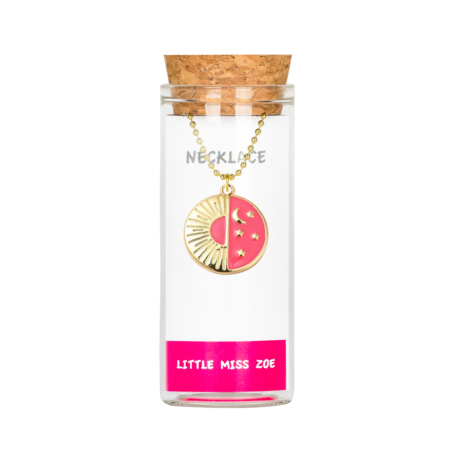 Star and Sun Necklace in a Bottle