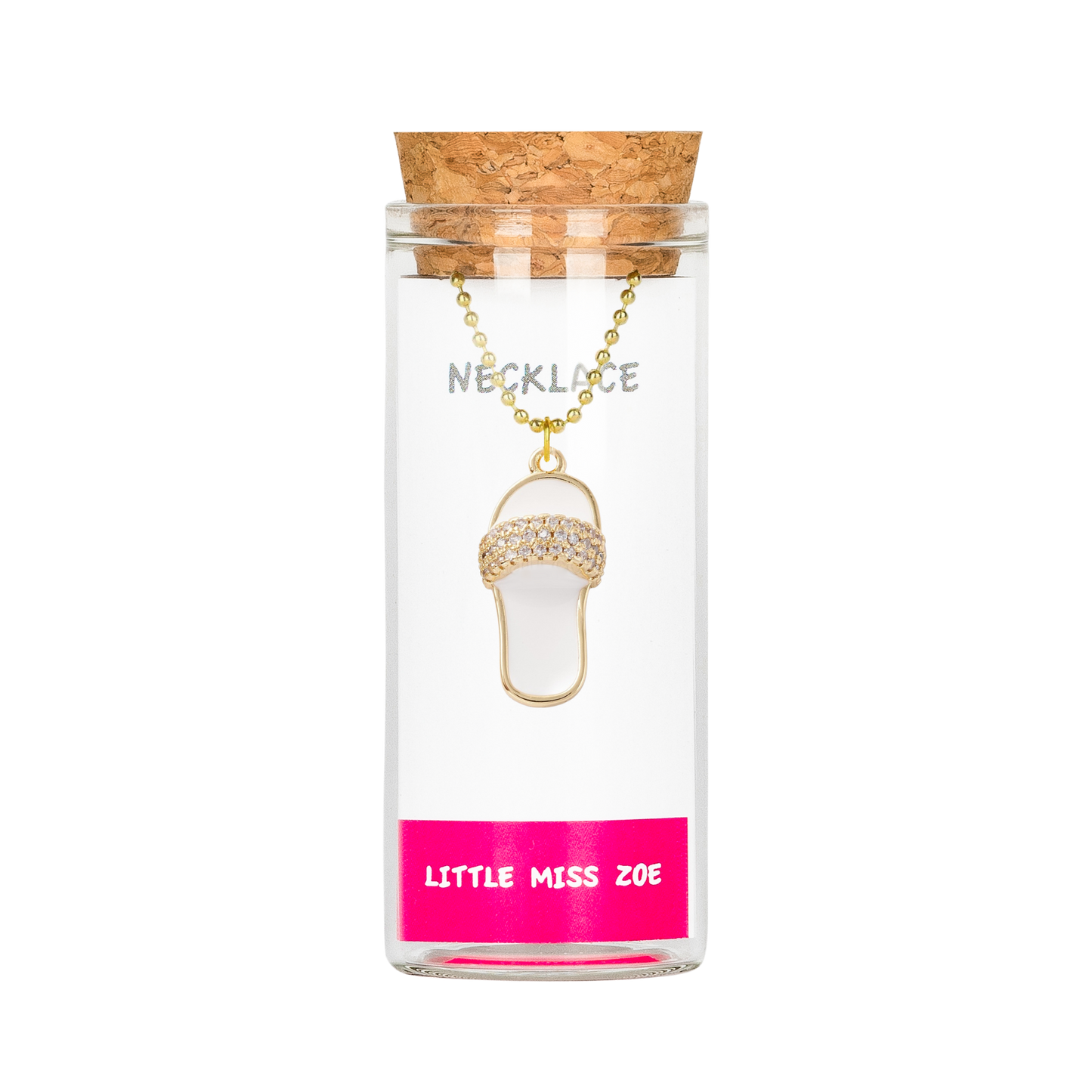 Sparkly Slipper Necklace in a Bottle