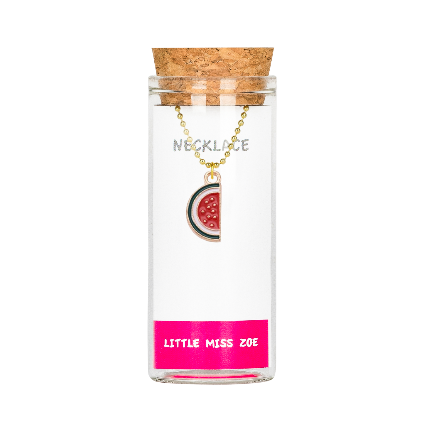 Watermelon Necklace in a Bottle