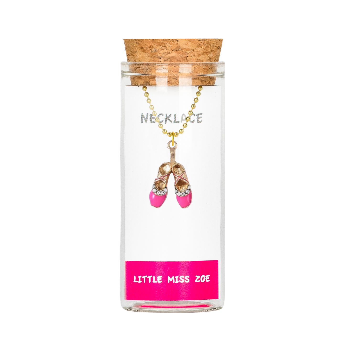Ballerina Slippers Necklace in a Bottle