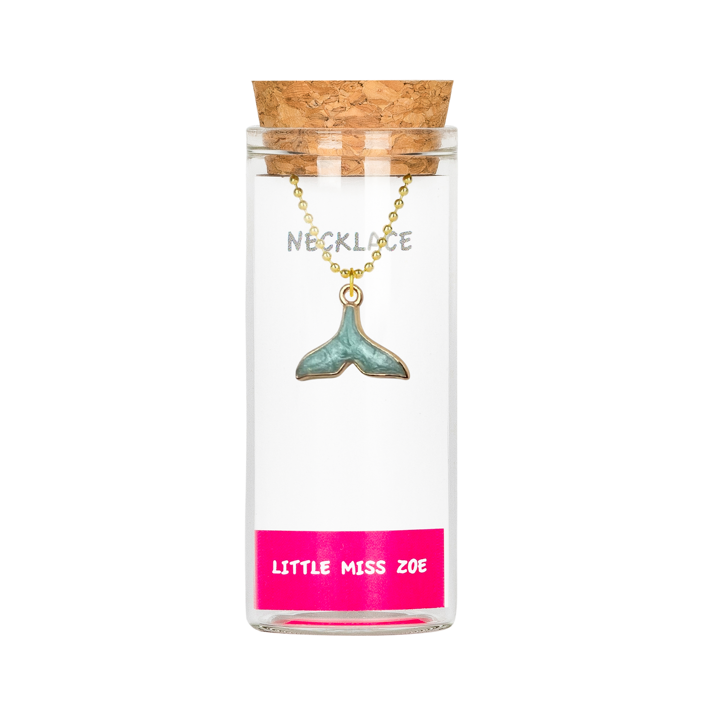 Whale Tail Necklace in a Bottle