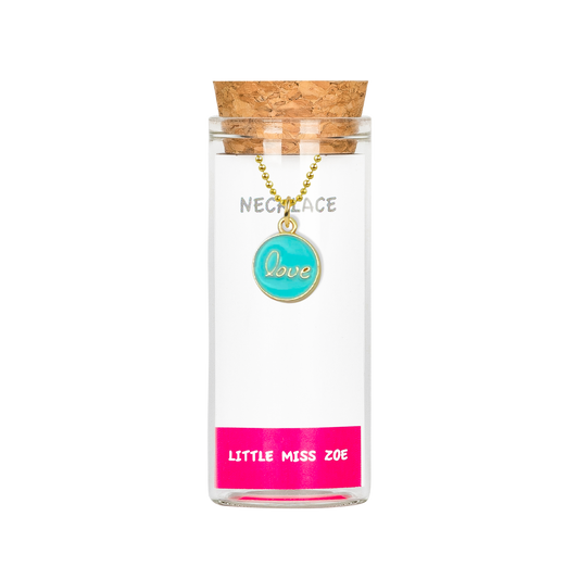 Round Love Necklace in a Bottle