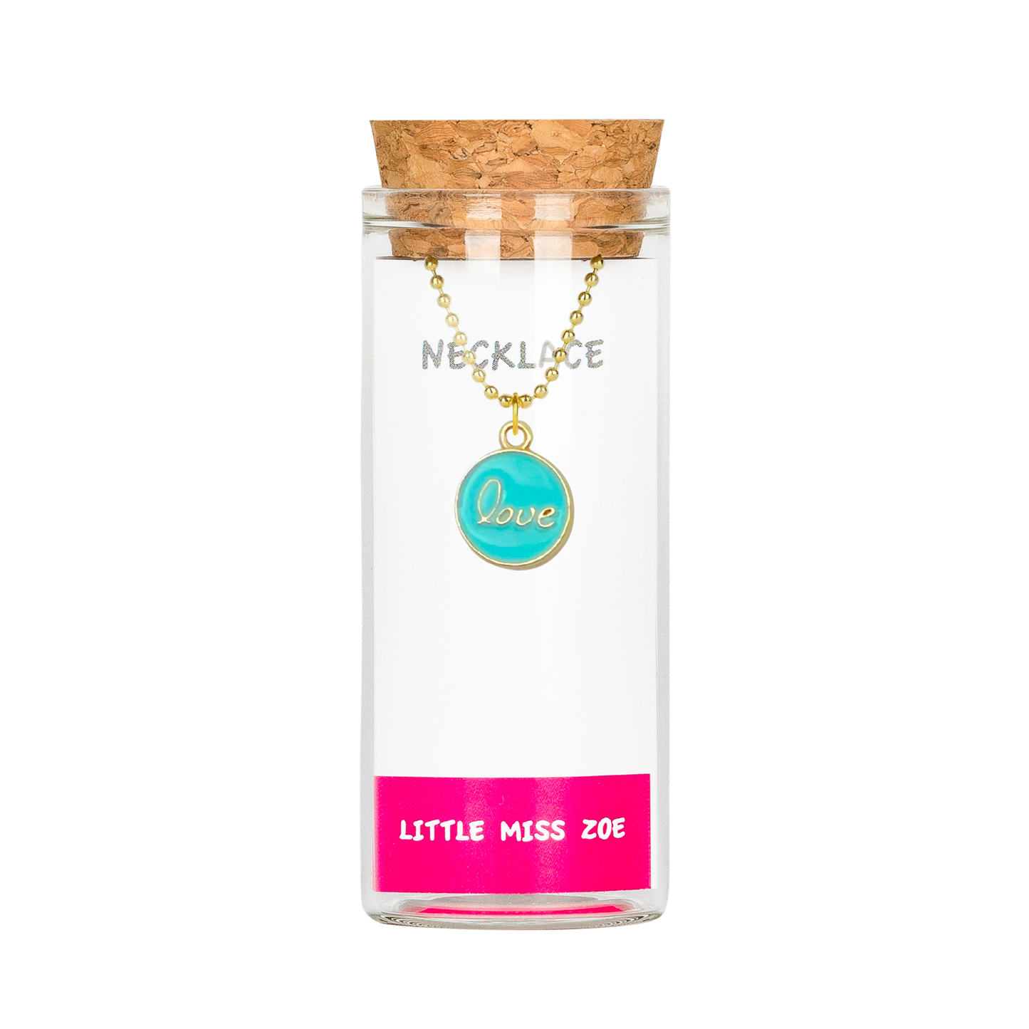 Round Love Necklace in a Bottle