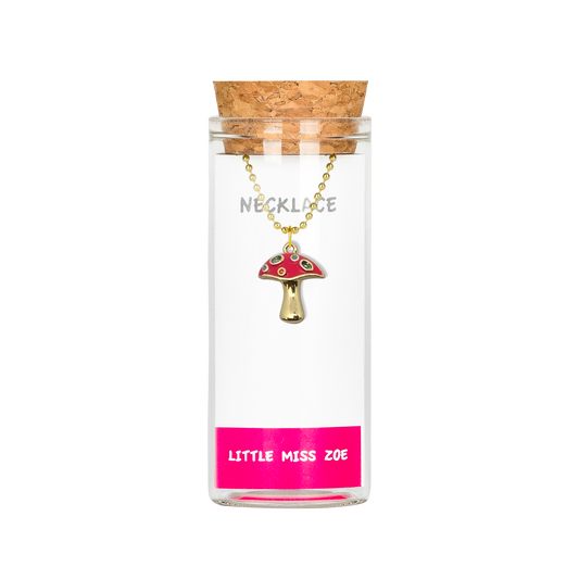 Mushroom Necklace in a Bottle