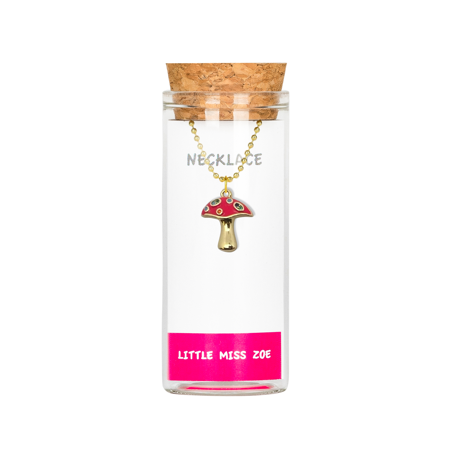 Mushroom Necklace in a Bottle