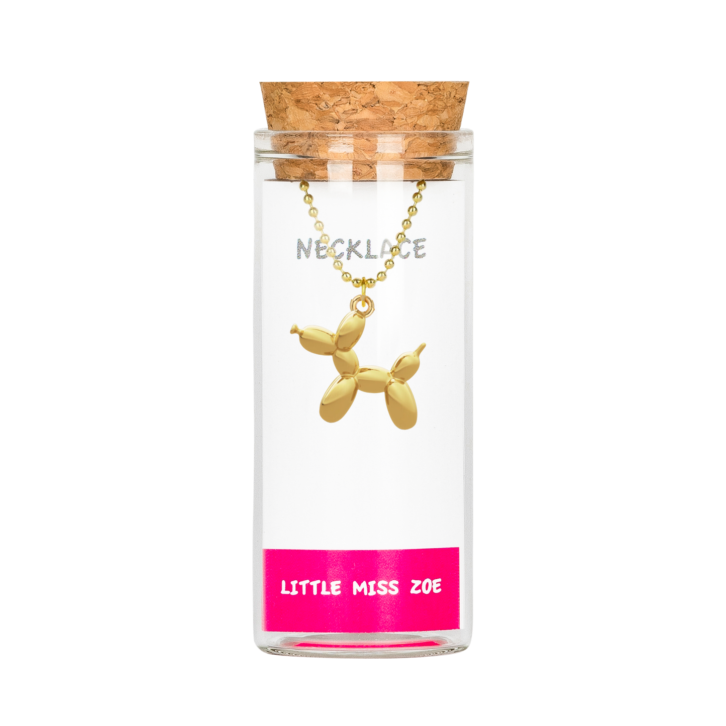 Balloon Dog Necklace in a Bottle