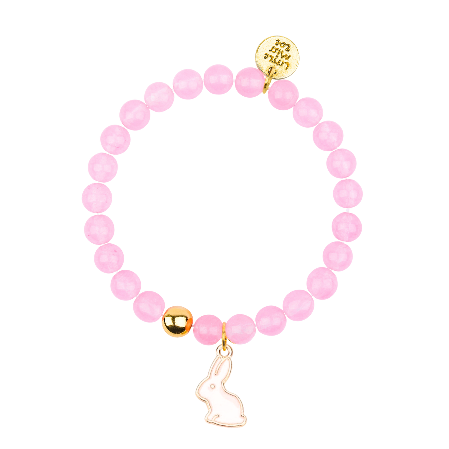 Small Bunny Pink Gemstone Bracelet