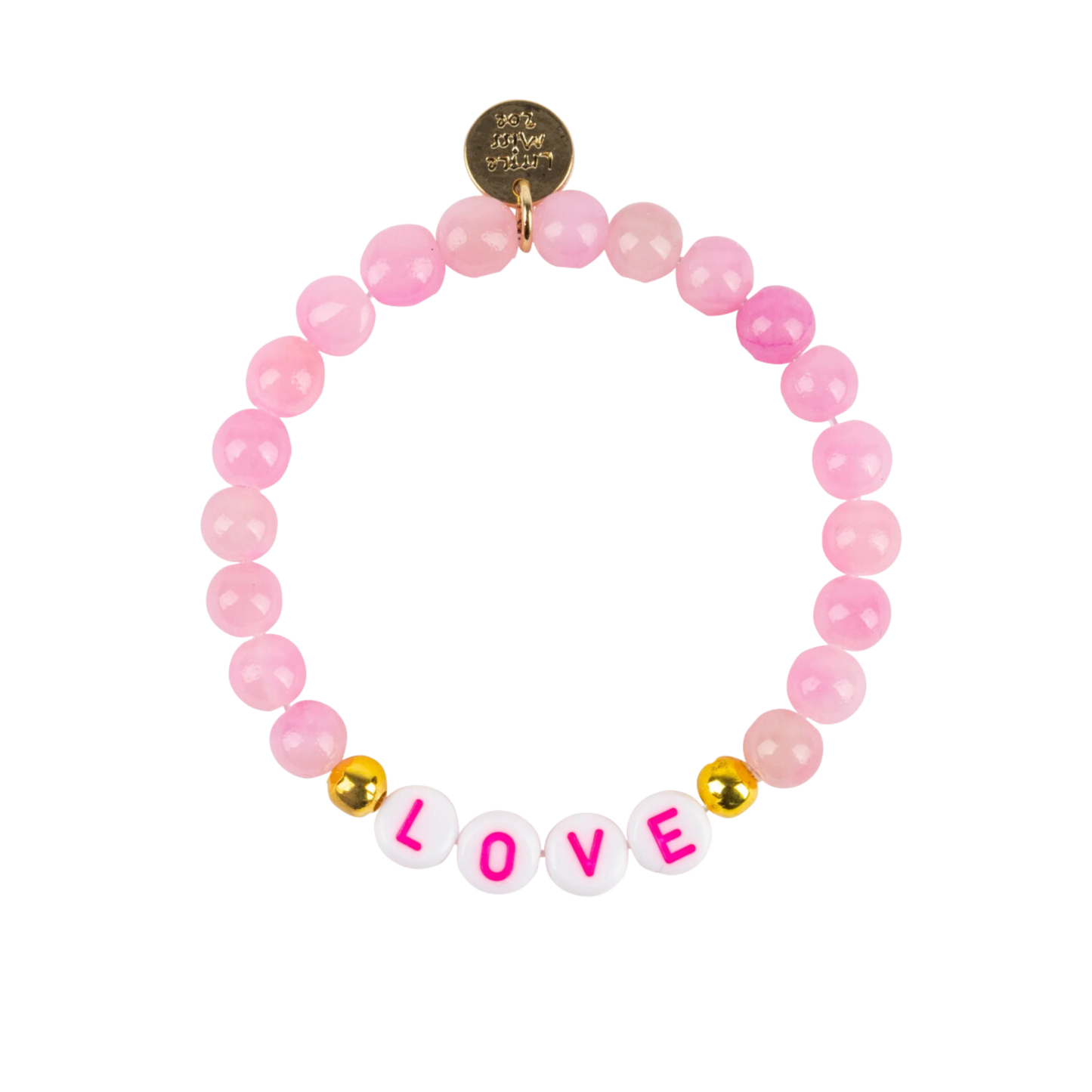 LOVE Pink Gemstone Bracelet