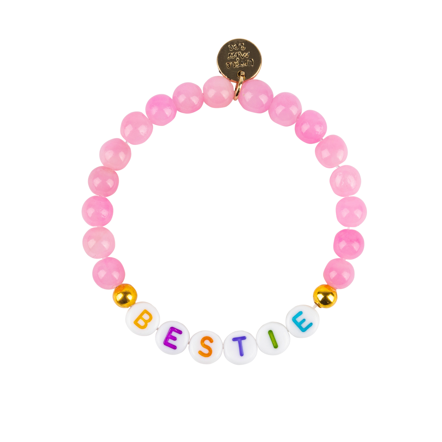 BESTIE Pink Gemstone Bracelet