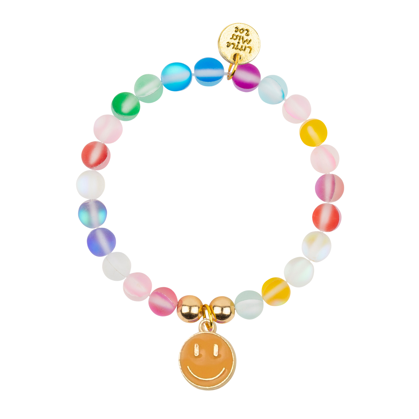 Smiley Rainbow Confetti Bracelet