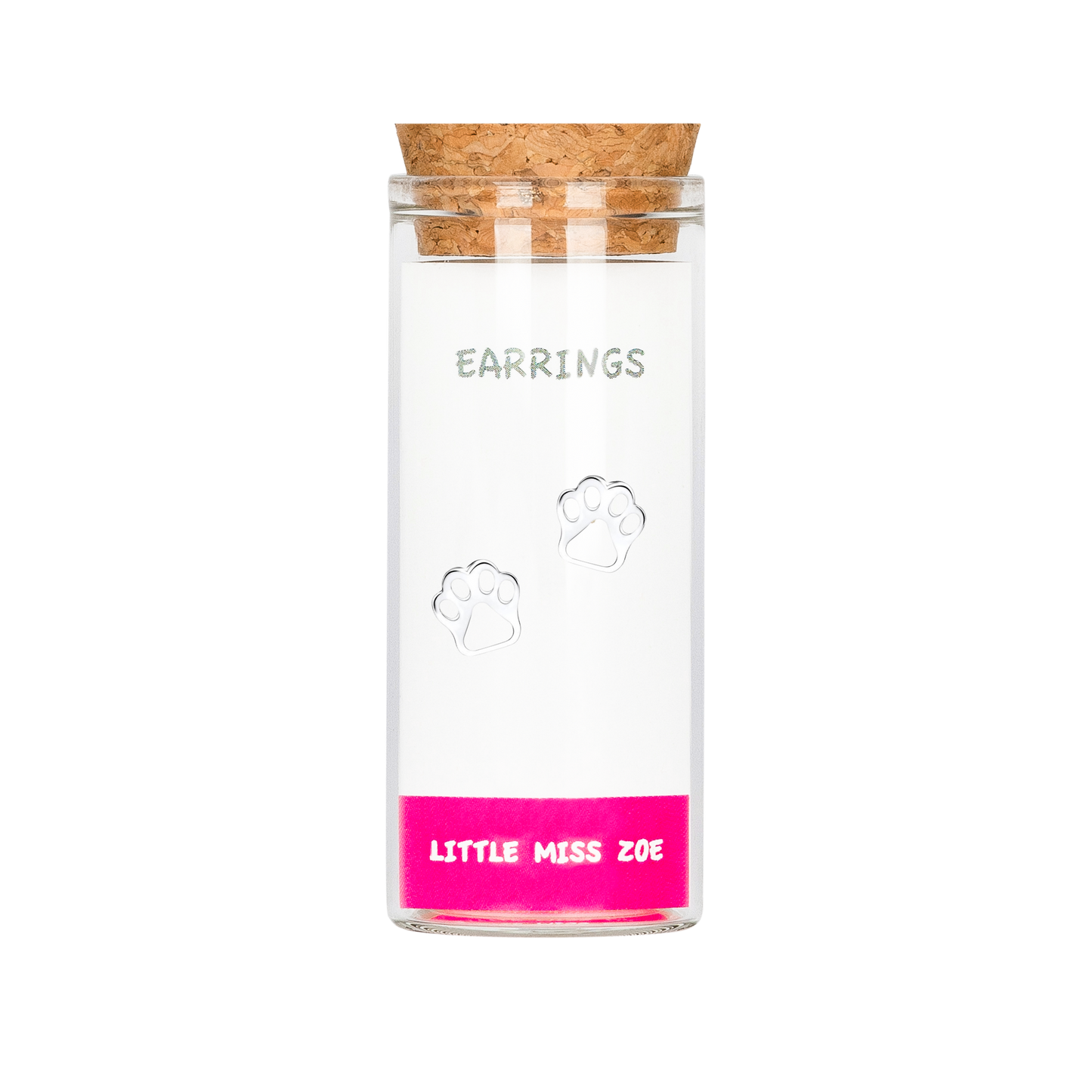 Paw Stud Earrings in a Bottle