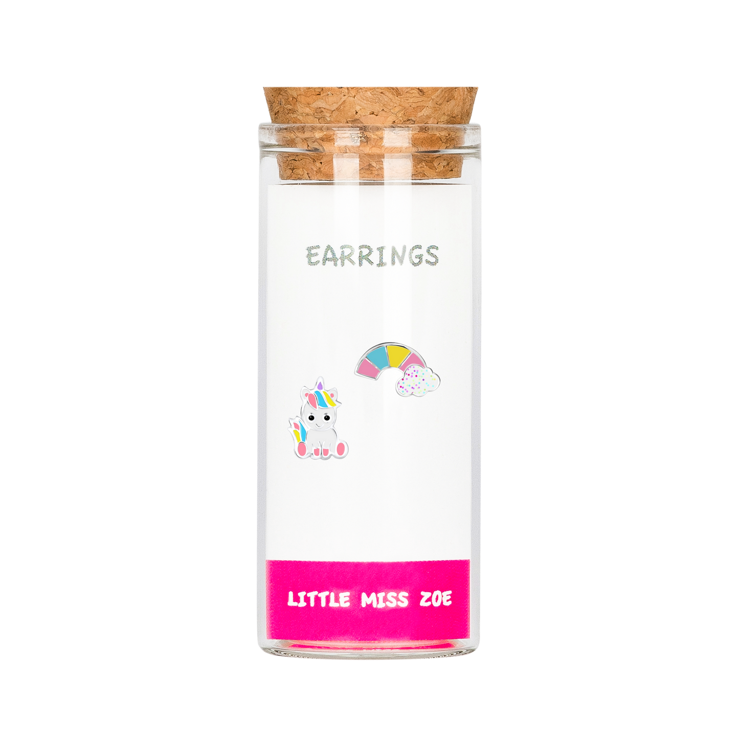 Unicorn/Rainbow Stud Earrings in a Bottle