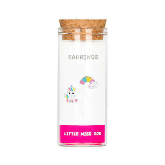 Unicorn/Rainbow Stud Earrings in a Bottle