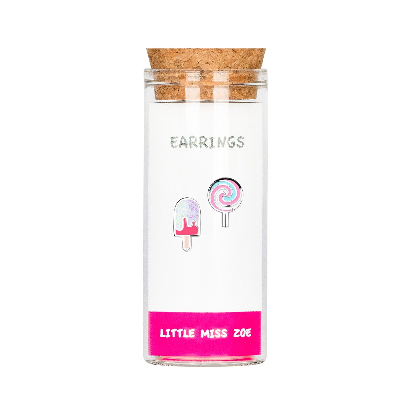Ice Cream/Lollipop Stud Earrings in a Bottle