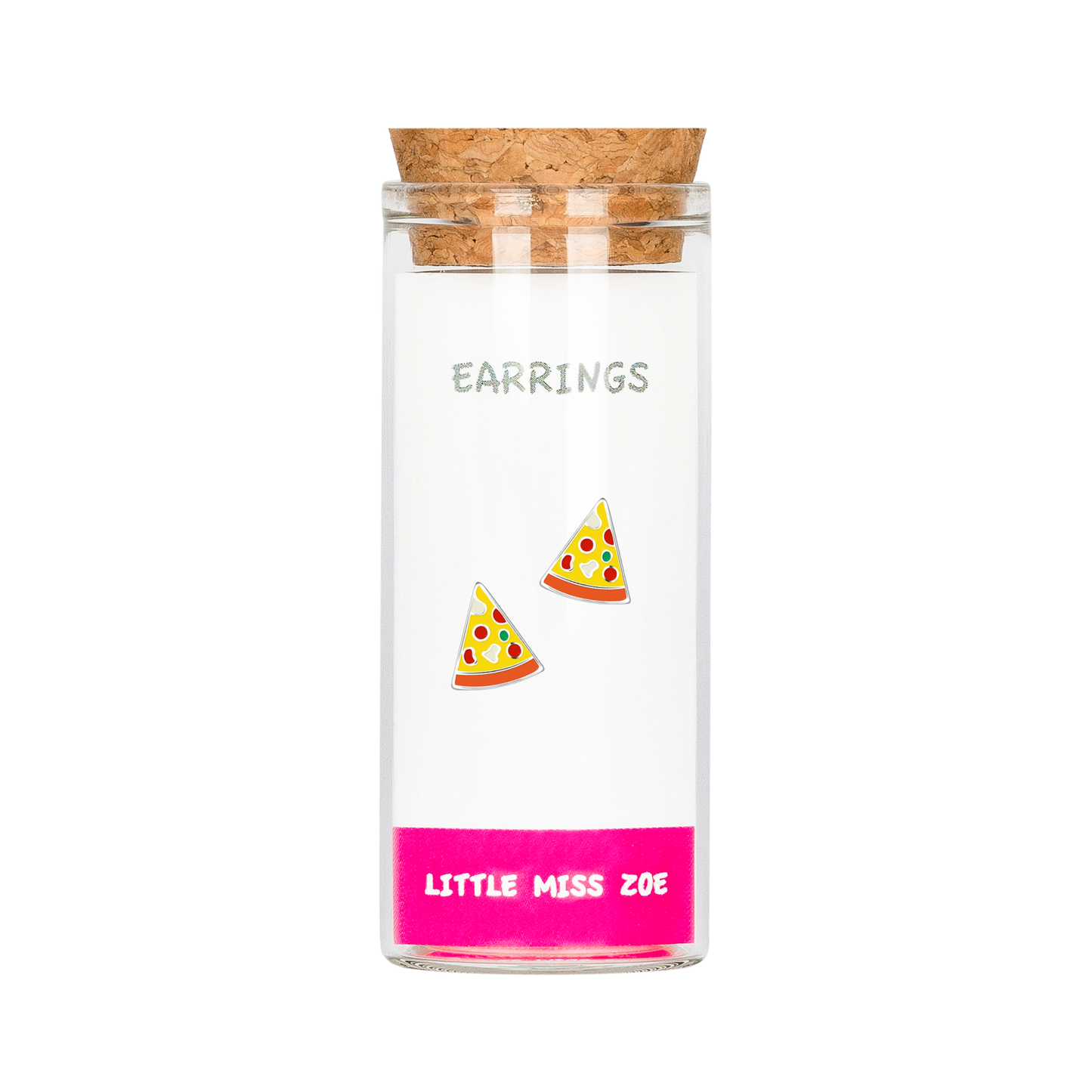 Pizza Stud Earrings in a Bottle