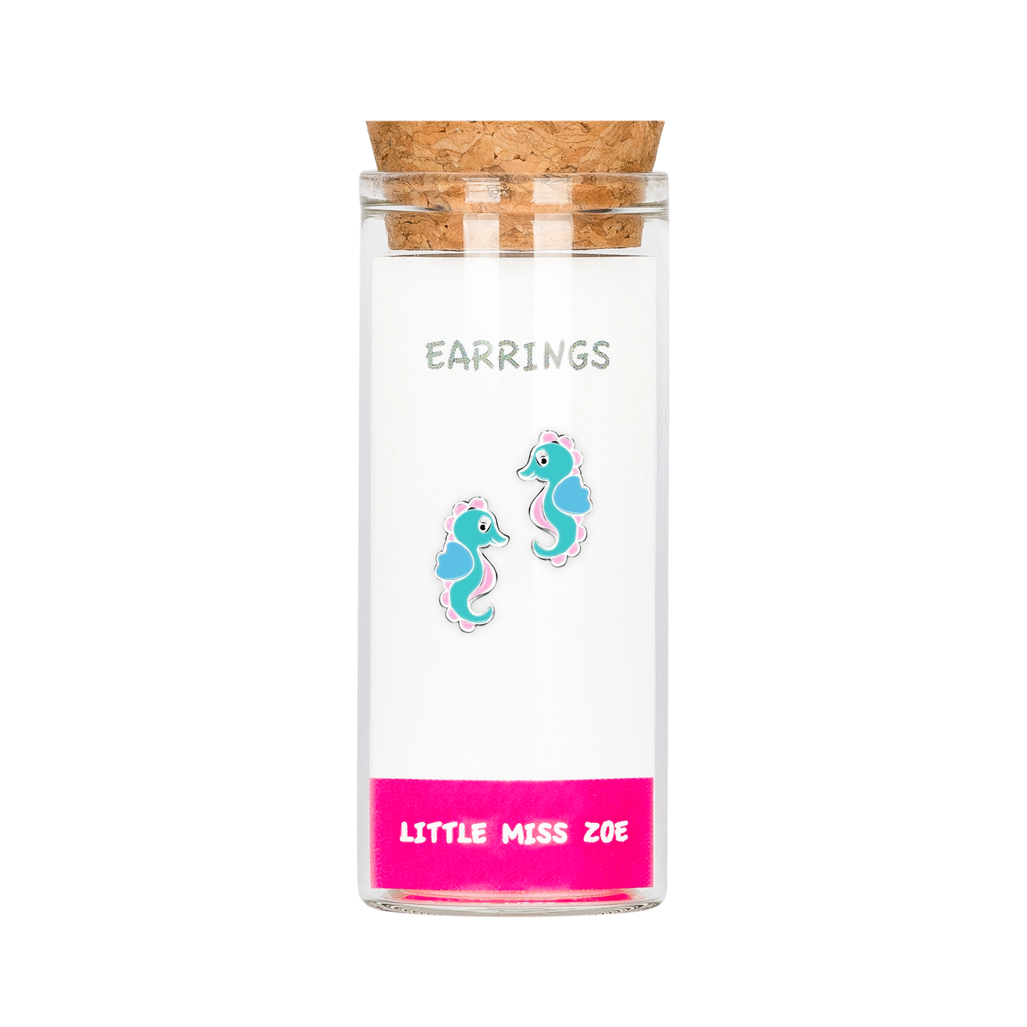 Seahorse Stud Earrings in a Bottle