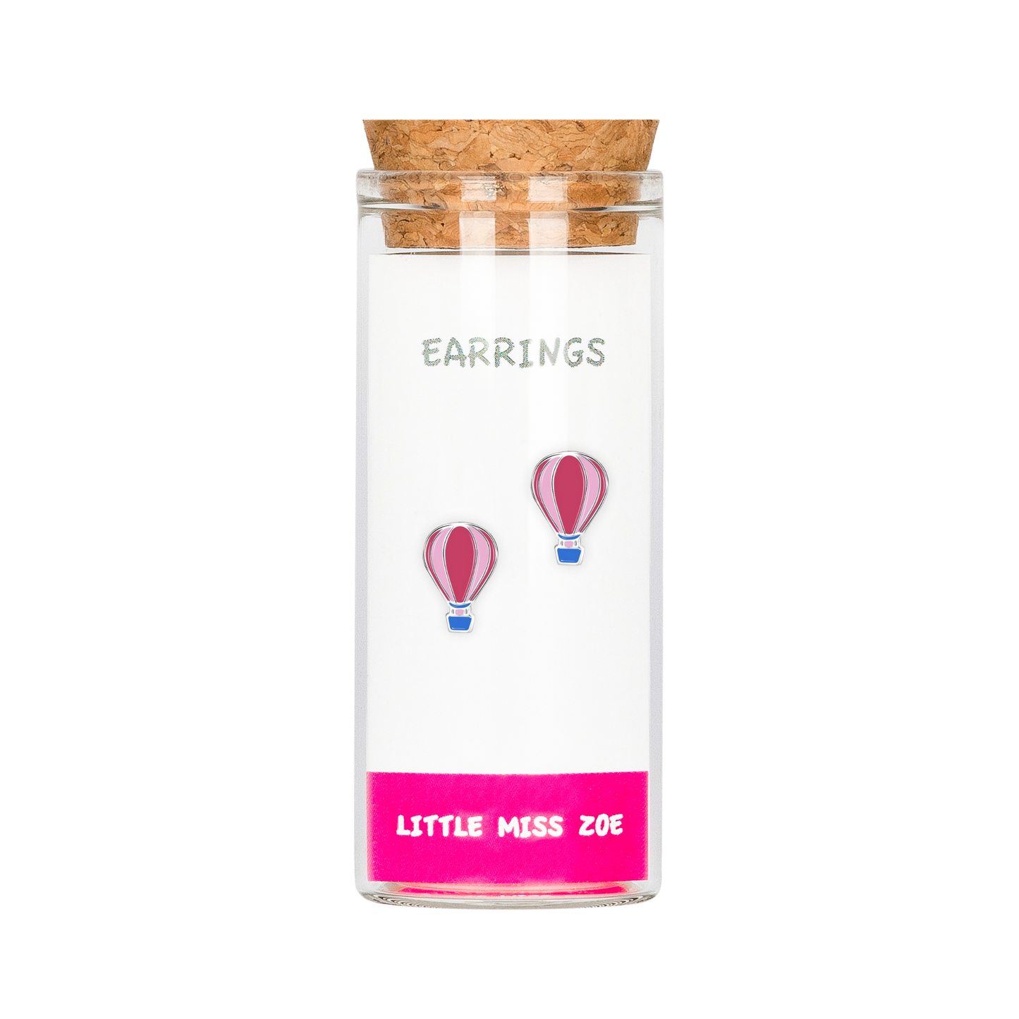 Hot Air Balloon Stud Earrings in a Bottle