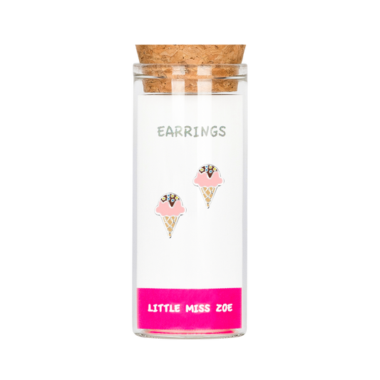 Ice-cream Stud Earrings in a Bottle