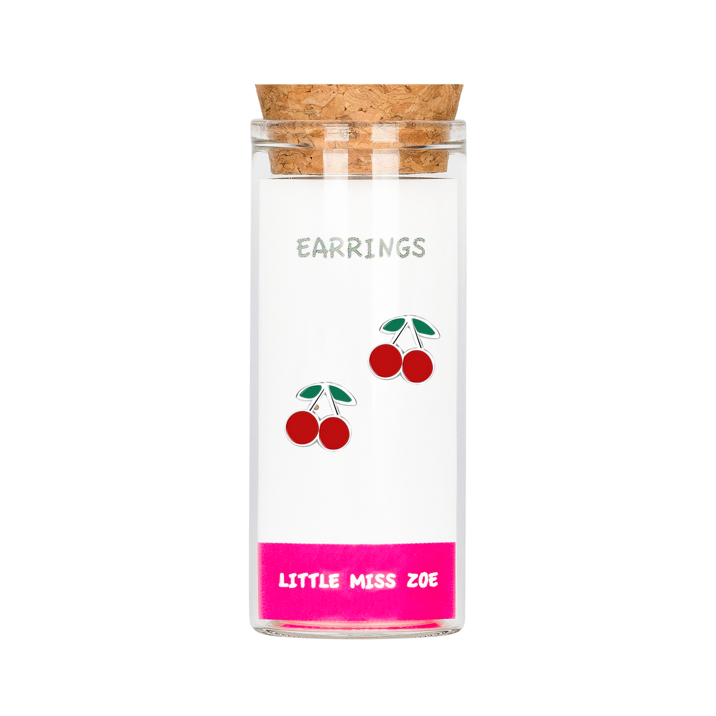Cherry Stud Earrings in a Bottle