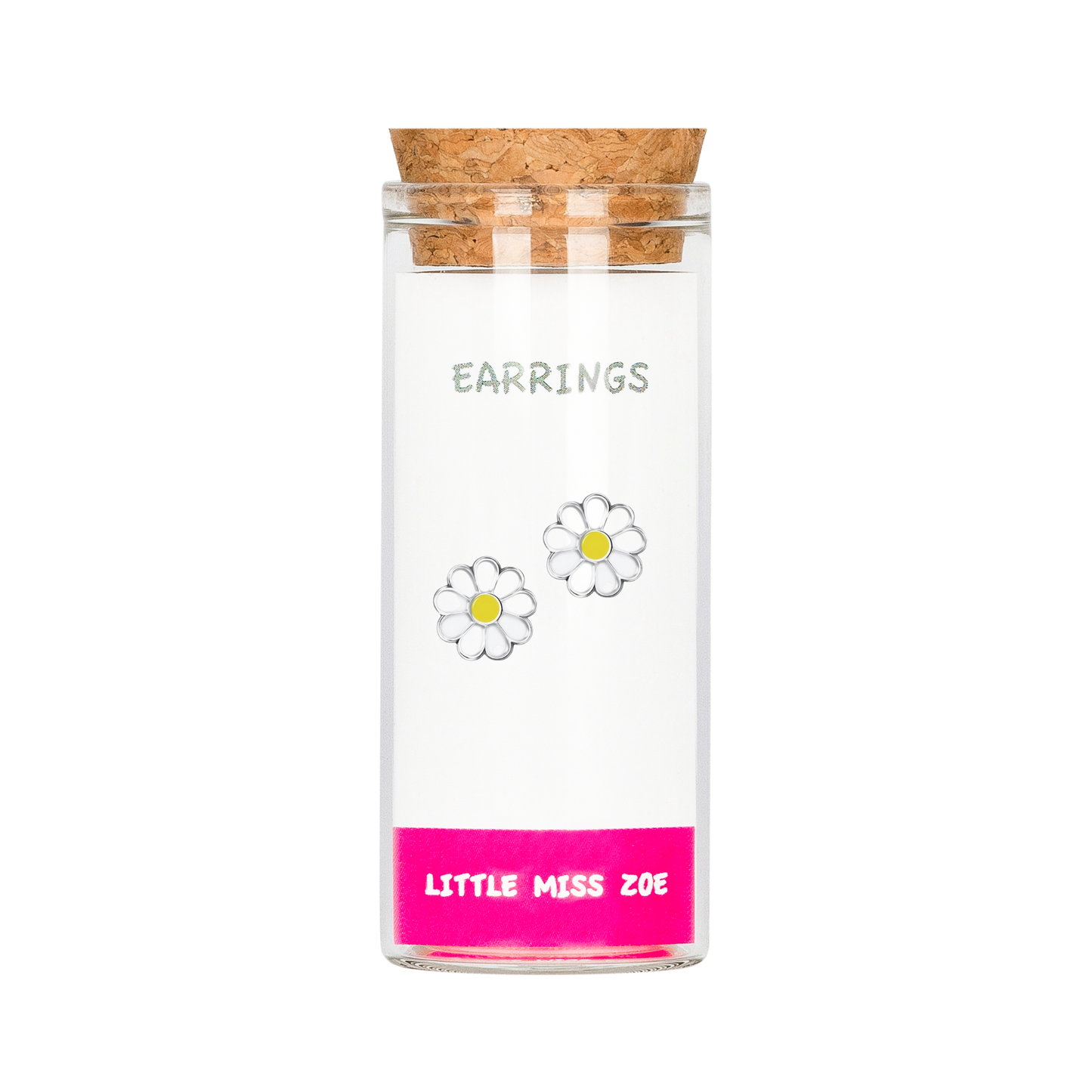 Daisy Stud Earrings in a Bottle