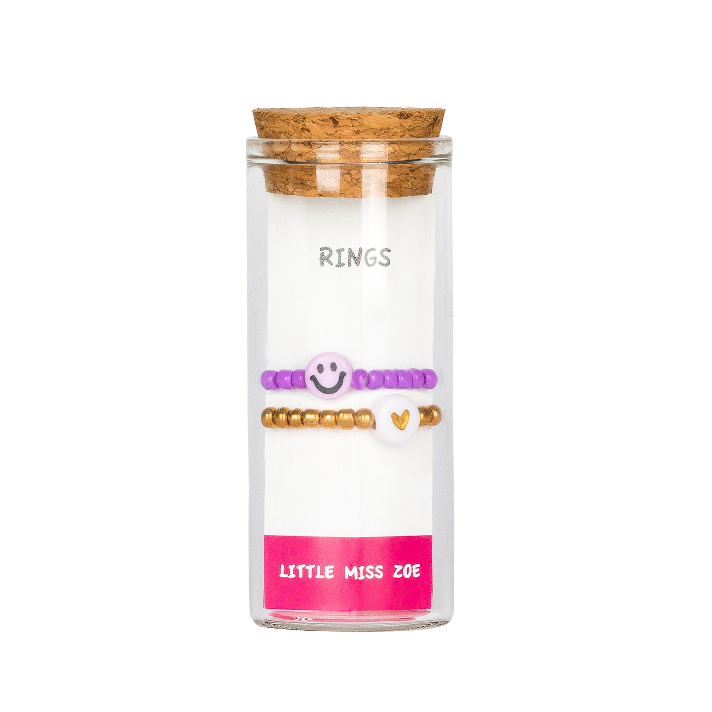 Set of 2 Stretchy Rings in a Bottle - Purple