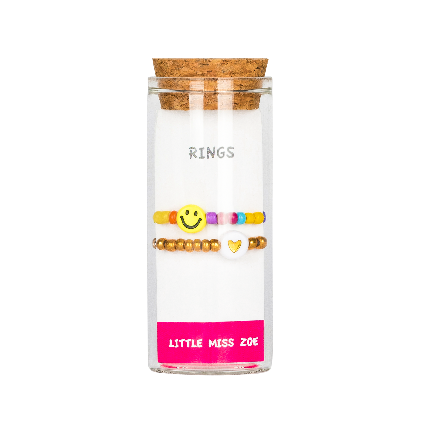 Set of 2 Stretchy Rings in a Bottle - Rainbow