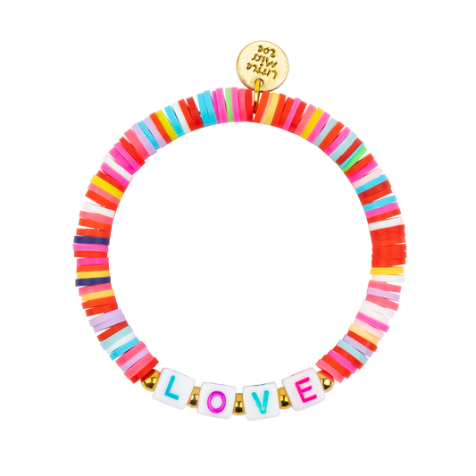 LOVE Rainbow Disc Bracelet