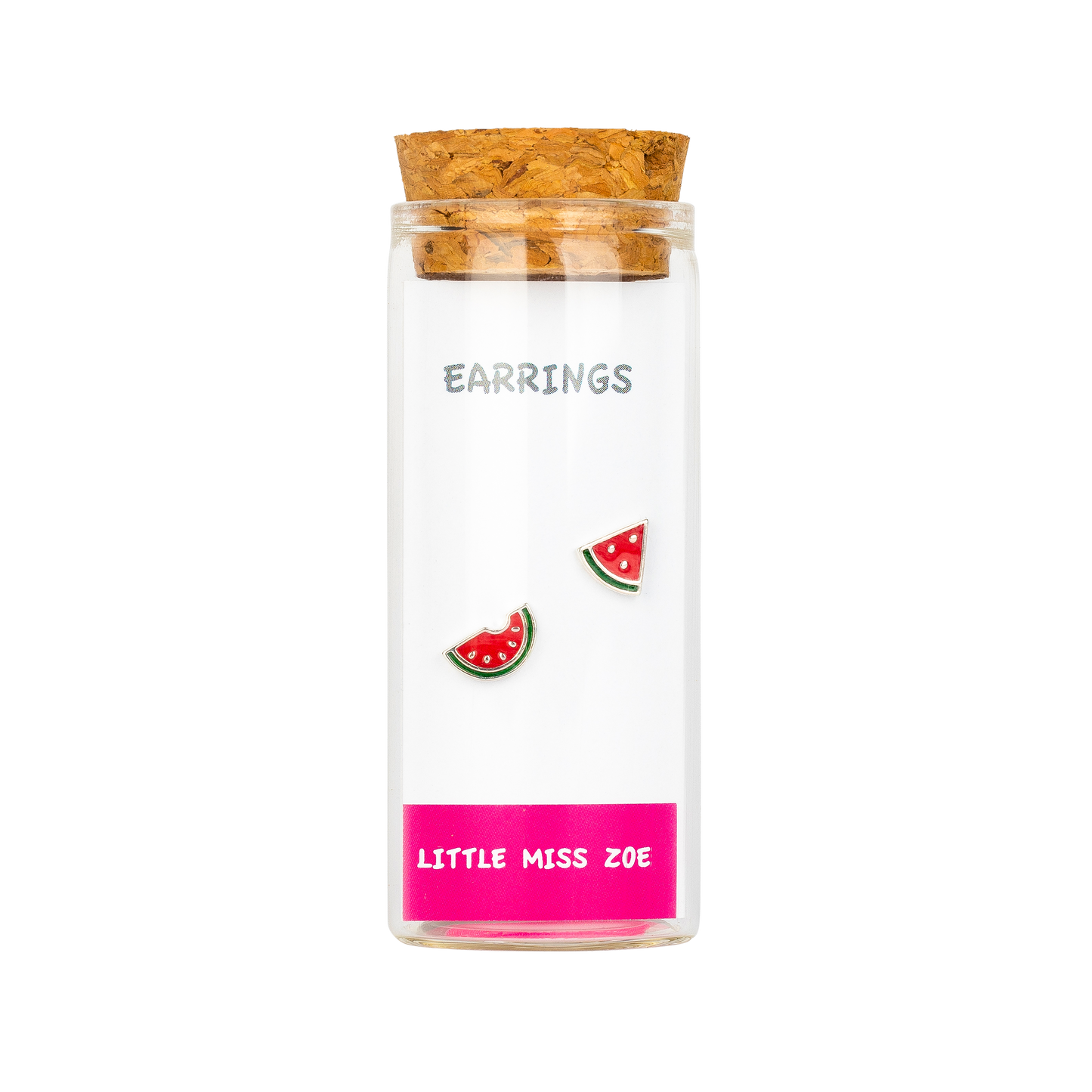 Watermelon Stud Earrings in a Bottle