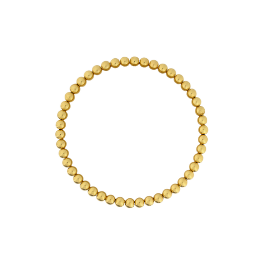 4mm Gold Filled Beaded Bracelet