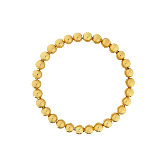 6mm Gold Filled Beaded Bracelet