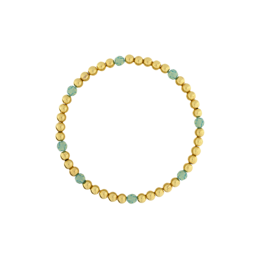 4mm Gold Filled Gemstone Accent Bracelet