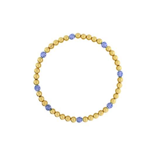 4mm Gold Filled Gemstone Accent Bracelet