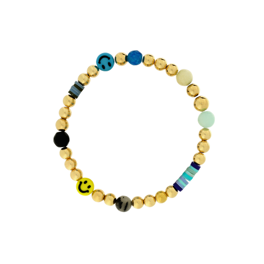 Blue Luxe Mix Media Bracelet