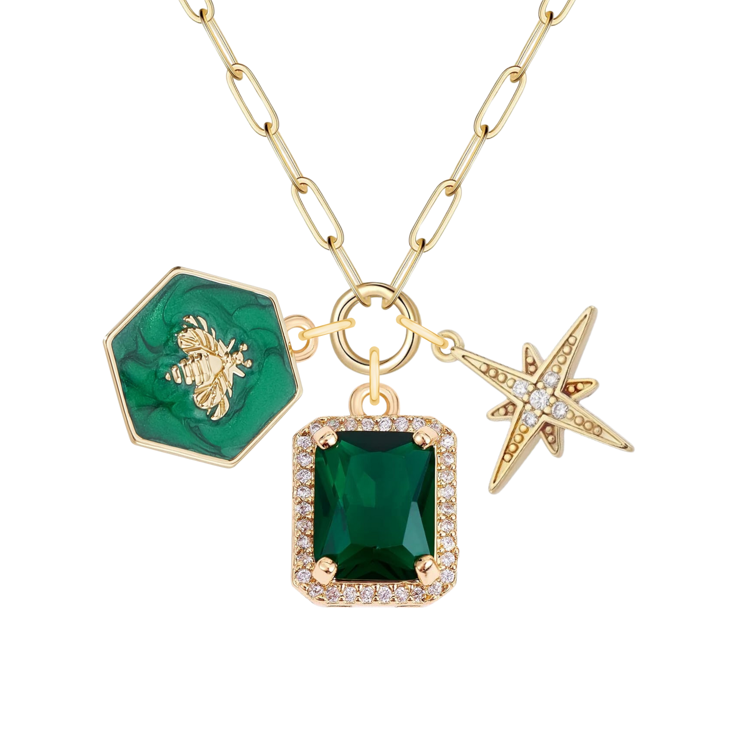 Emerald Luxe Everlink Necklace