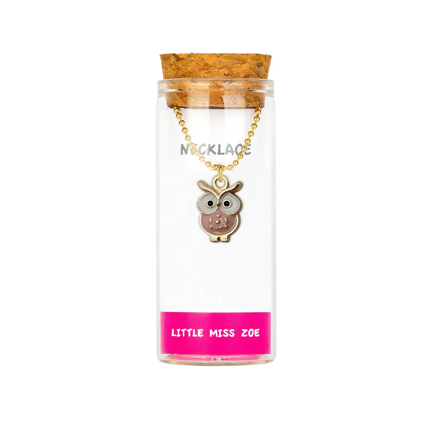Owl Necklace in a Bottle