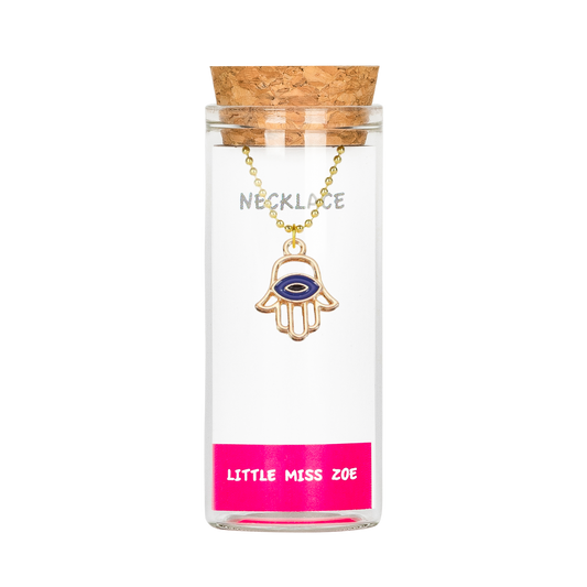 Hamsa Necklace in a Bottle