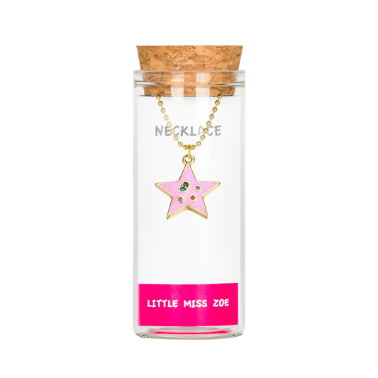 Pink Star Necklace in a Bottle