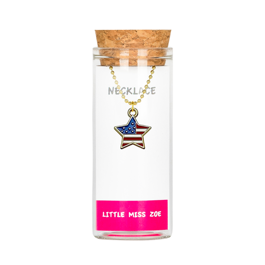 Patriotic Star Necklace in a Bottle