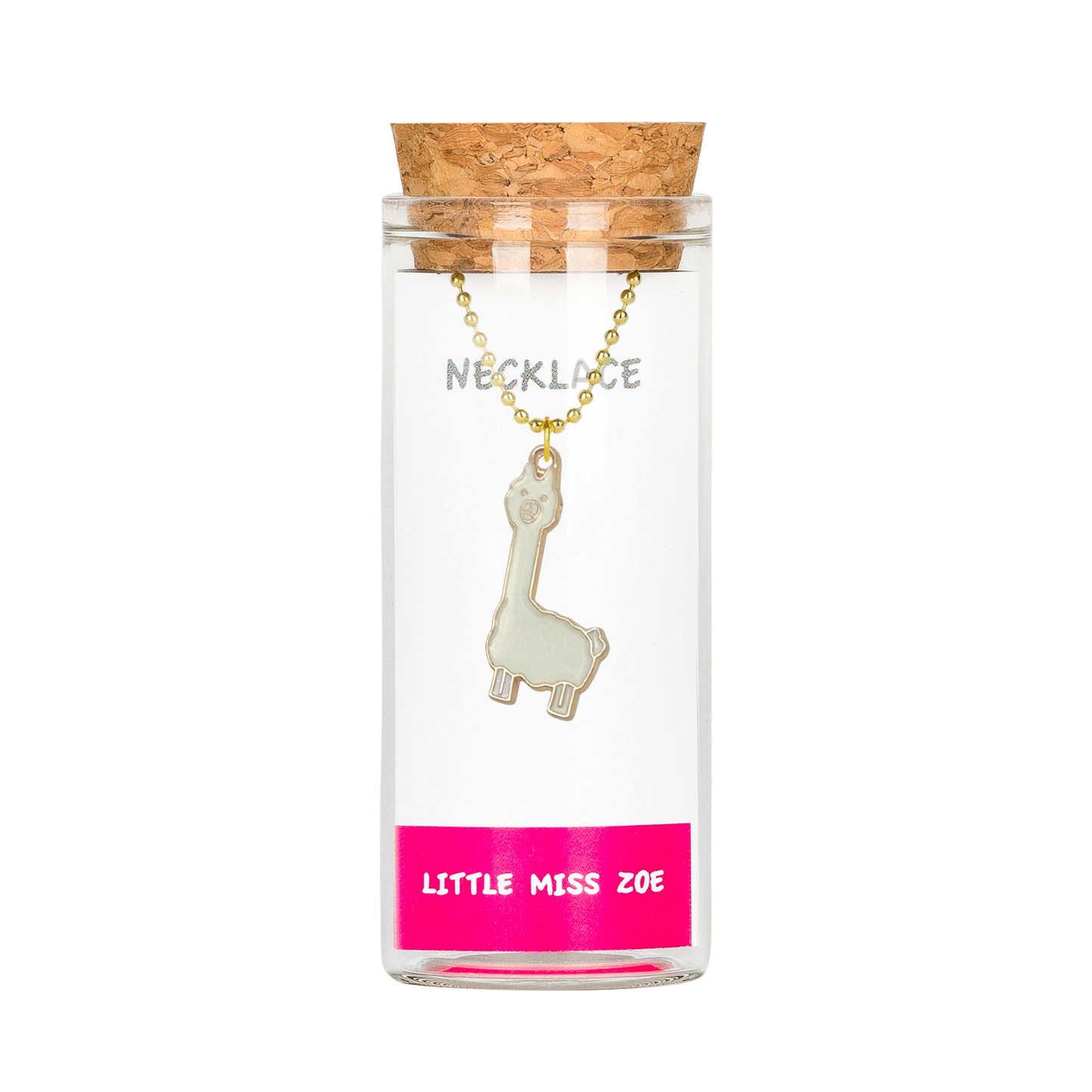 Llama Necklace in a Bottle